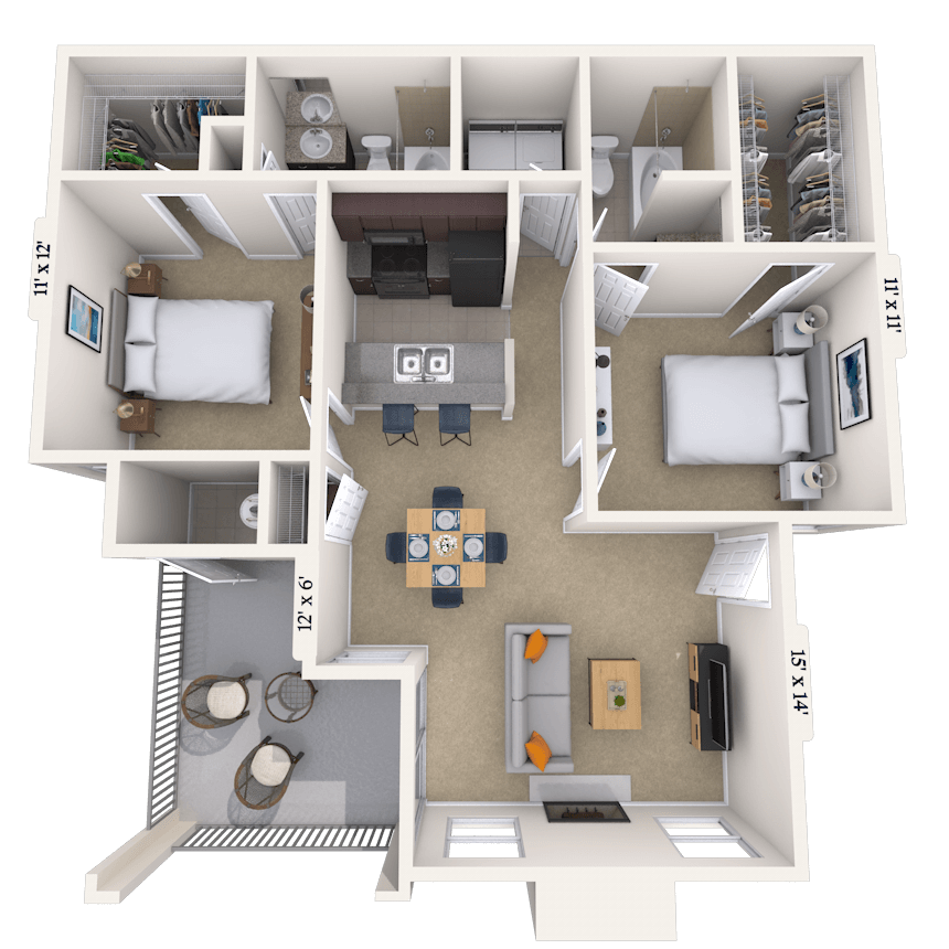 Floorplan image of unit 080809