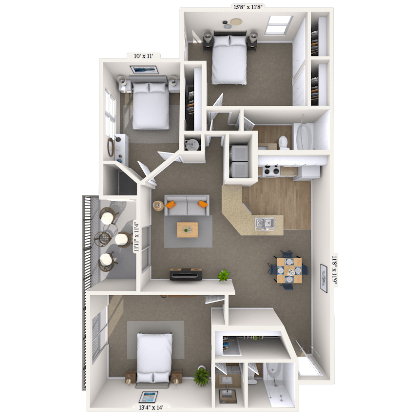 Floorplan image of unit 0105