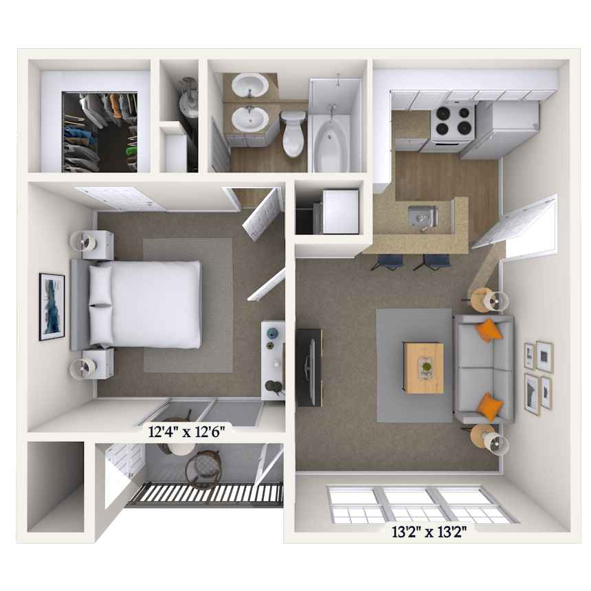 Floorplan image of unit 1216
