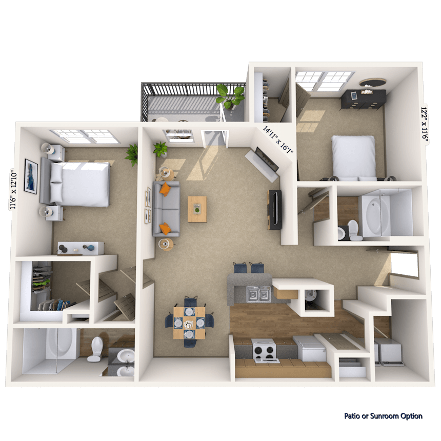 Floorplan image of unit 121221