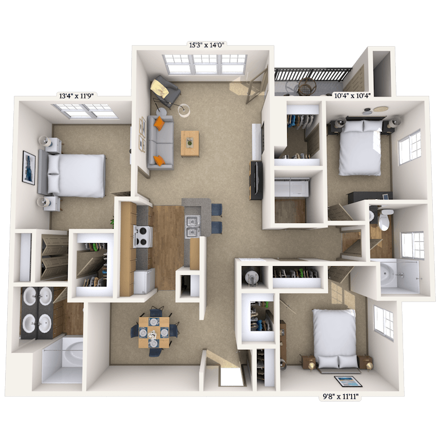 Floorplan image of unit 111106