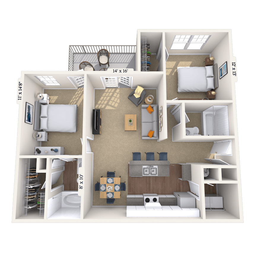 Floorplan image of unit 002028