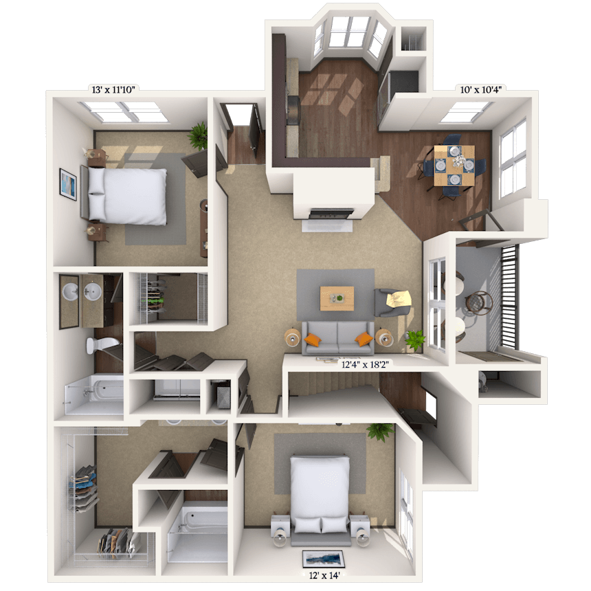 Floorplan image of unit 07707