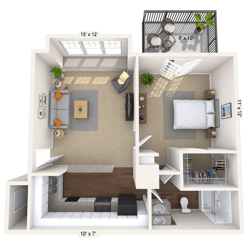 Floorplan image of unit 00505