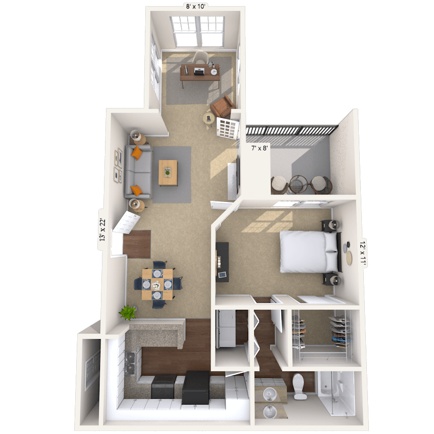 Floorplan image of unit 00206