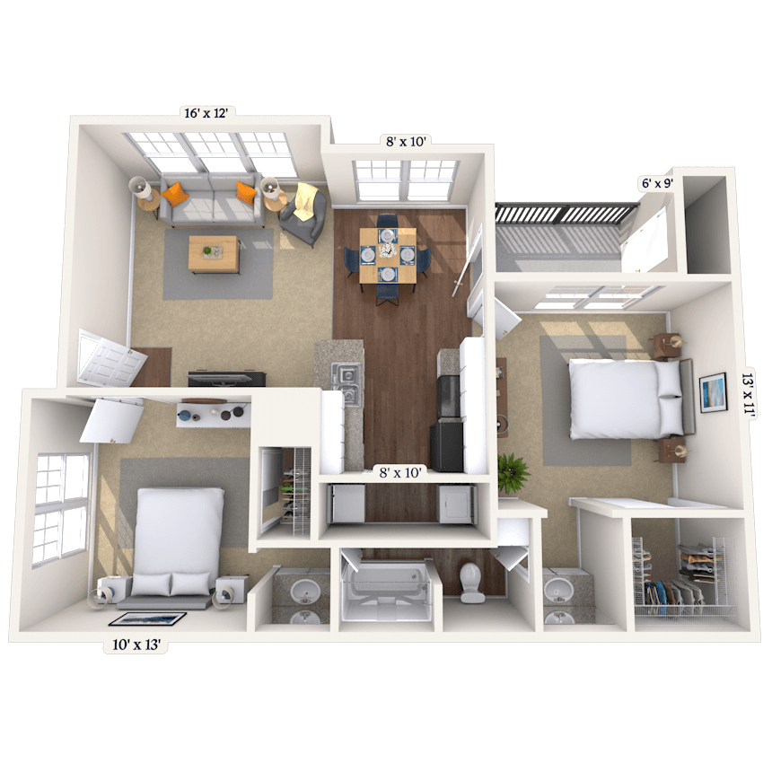 Floorplan image of unit 00419