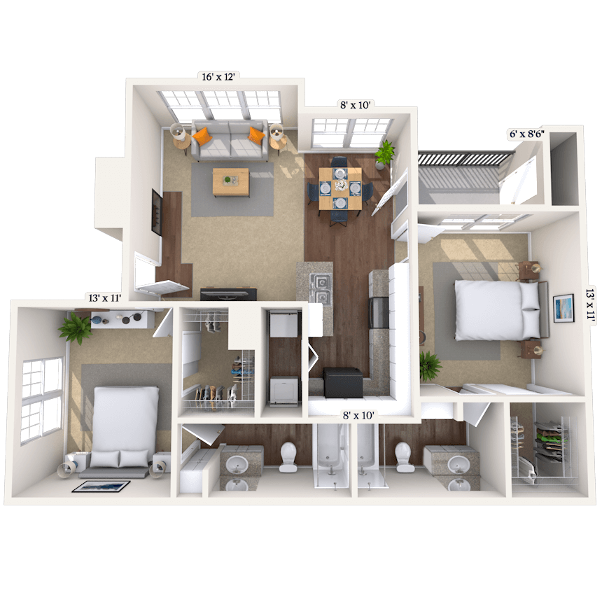 Floorplan image of unit 00301