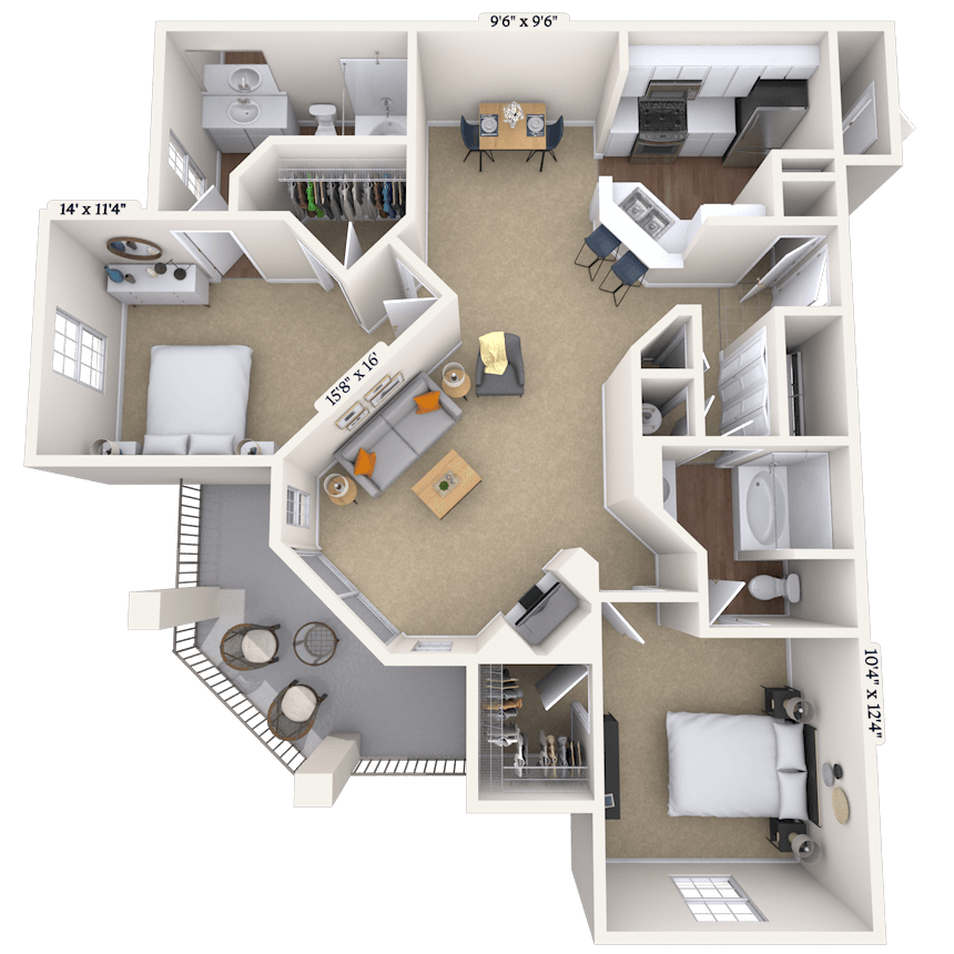 Floorplan image of unit 11001