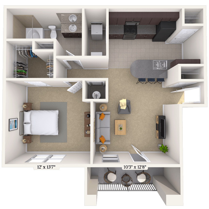 Floorplan image of unit 077304