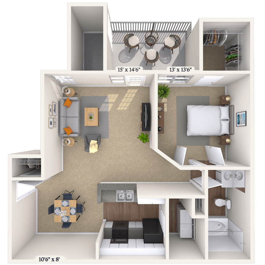 Floorplan image of unit 010607
