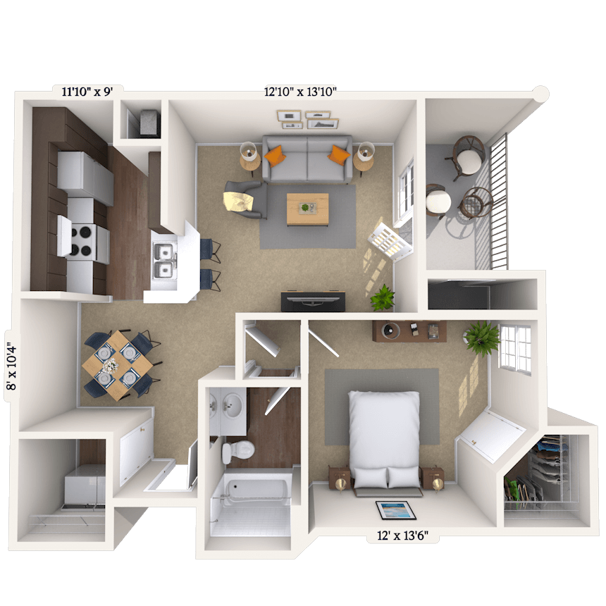 Floorplan image of unit 0113-303