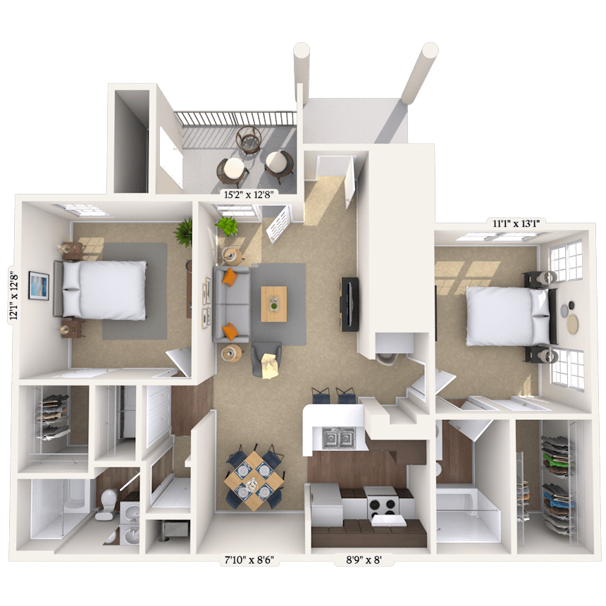Floorplan image of unit 012-102