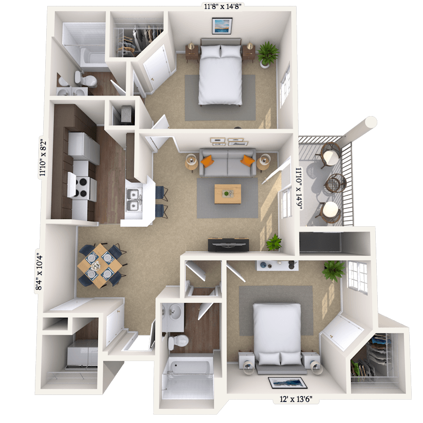 Floorplan image of unit 018-306