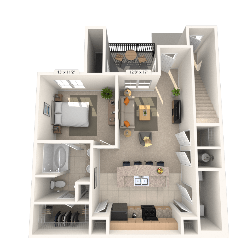 Floorplan image of unit 21105