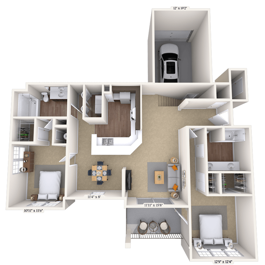 Floorplan image of unit 0103-207
