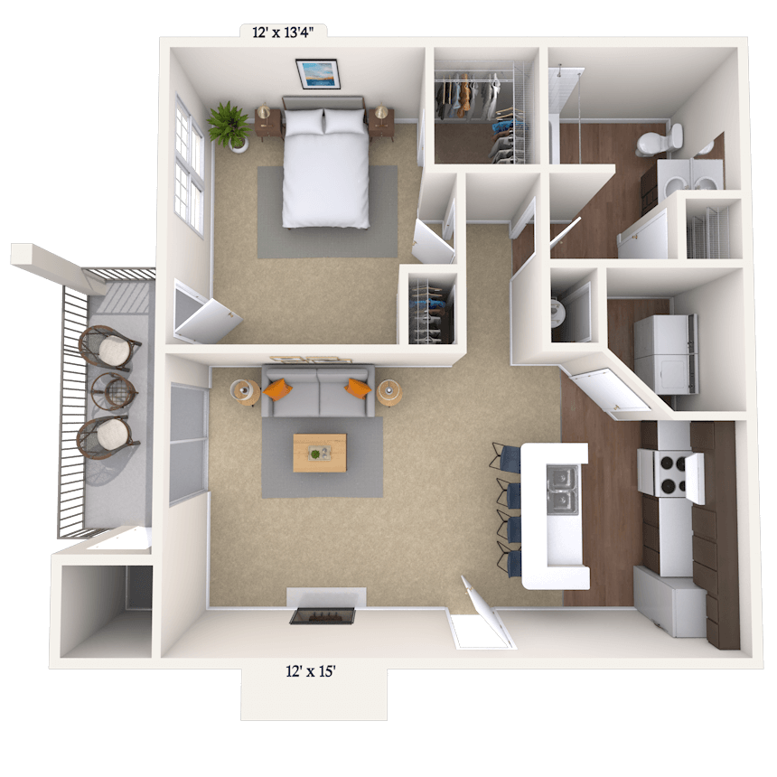 Floorplan image of unit 0112-105