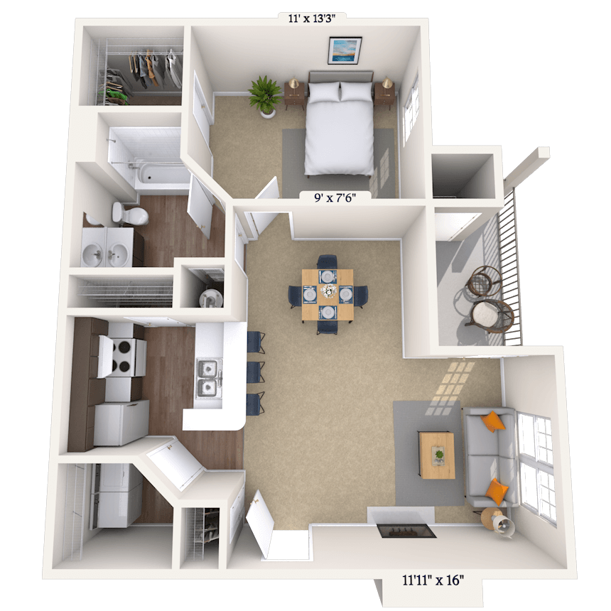 Floorplan image of unit 0114-106