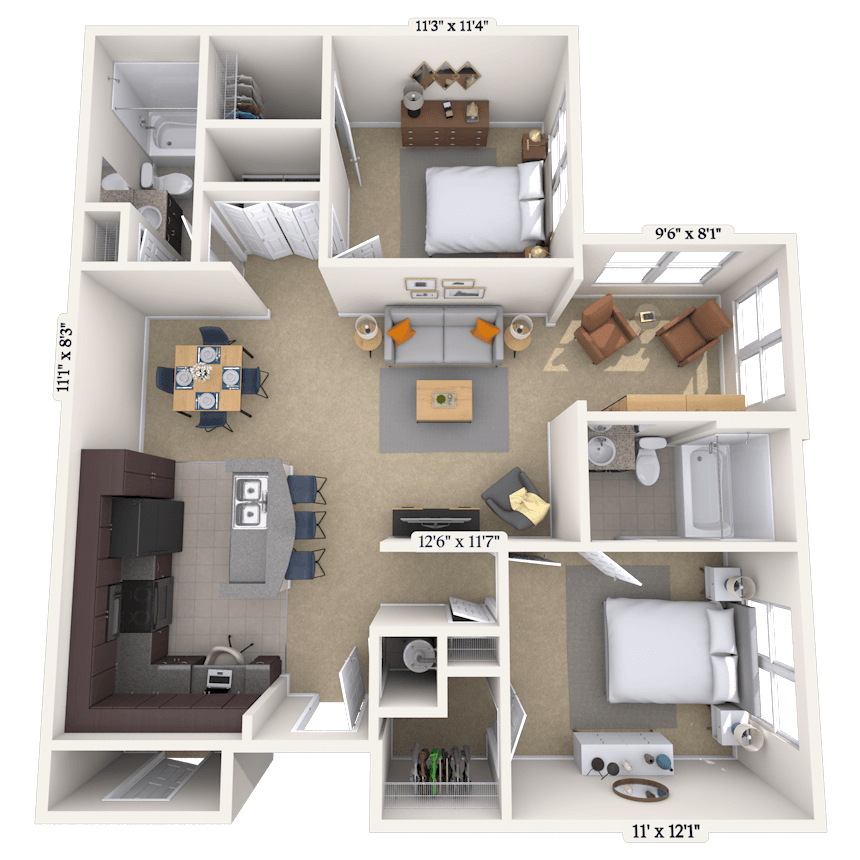 Floorplan image of unit 06306