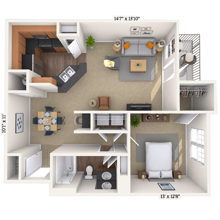 Floorplan image of unit 03308
