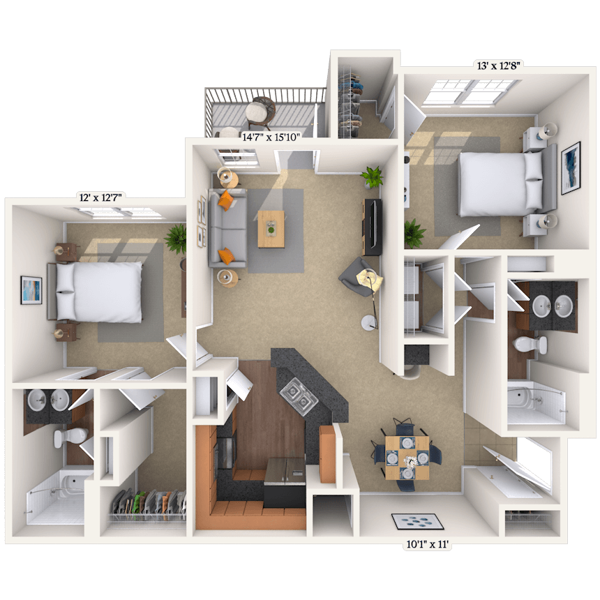 Floorplan image of unit 06623
