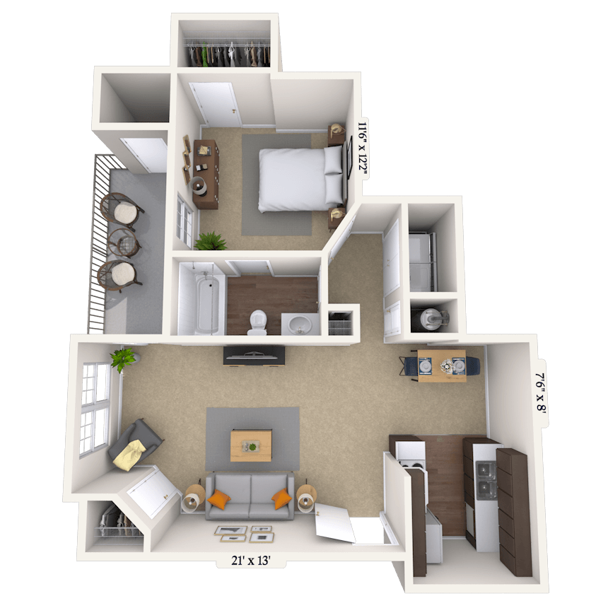 Floorplan image of unit 008811A