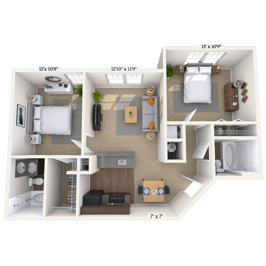 Floorplan image of unit 004000A