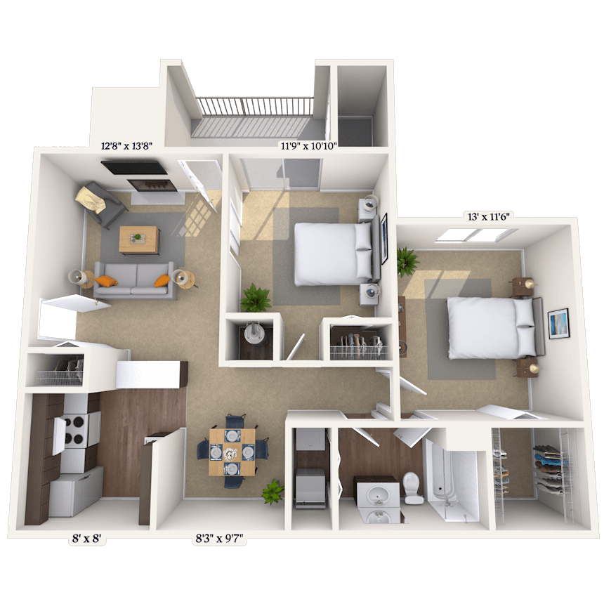 Floorplan image of unit 000516