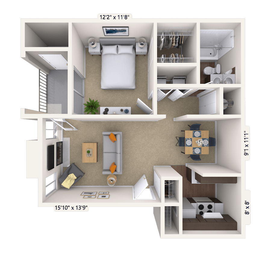 Floorplan image of unit 000836