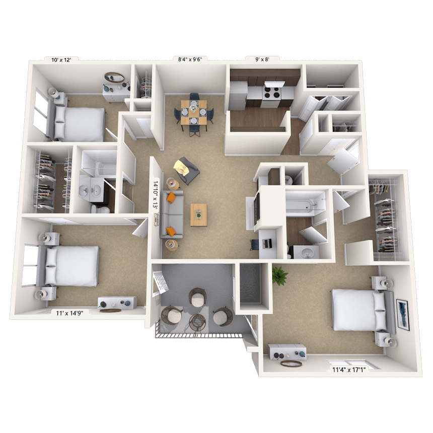 Floorplan image of unit 000534