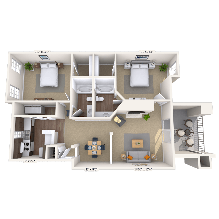 Floorplan image of unit 0129051A