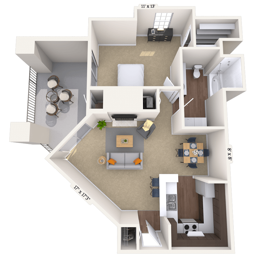 Floorplan image of unit 0129053C