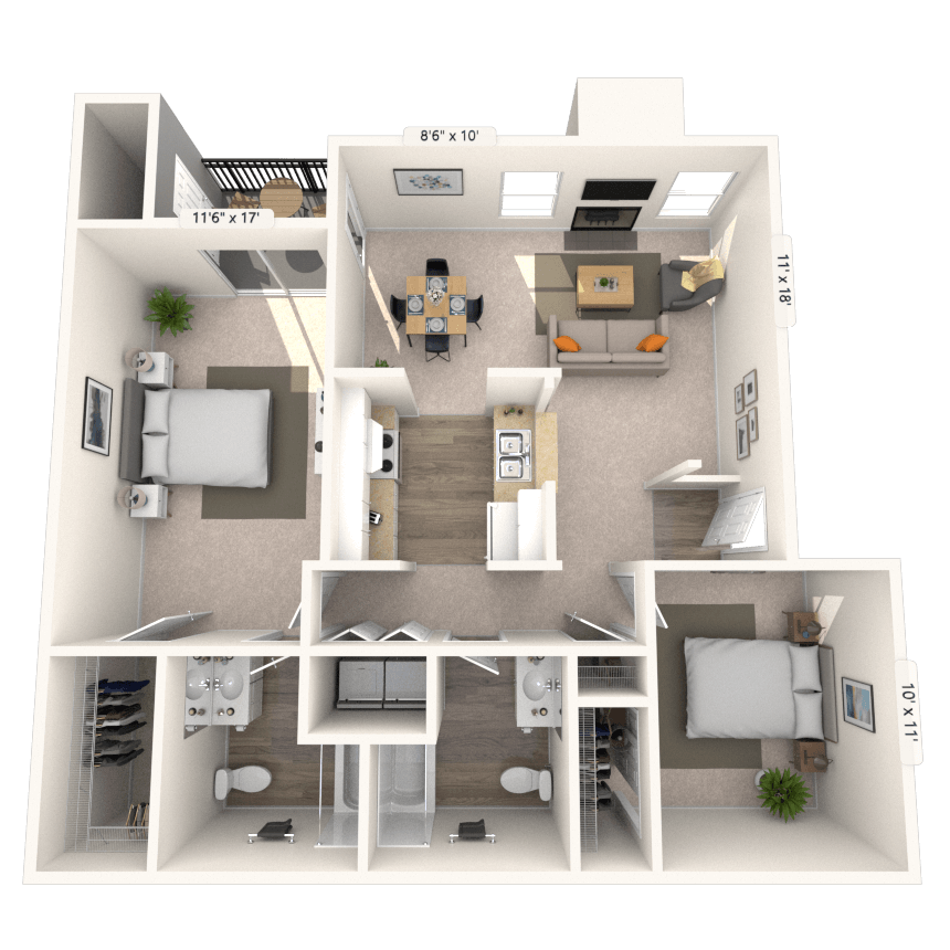 Floorplan image of unit 09908