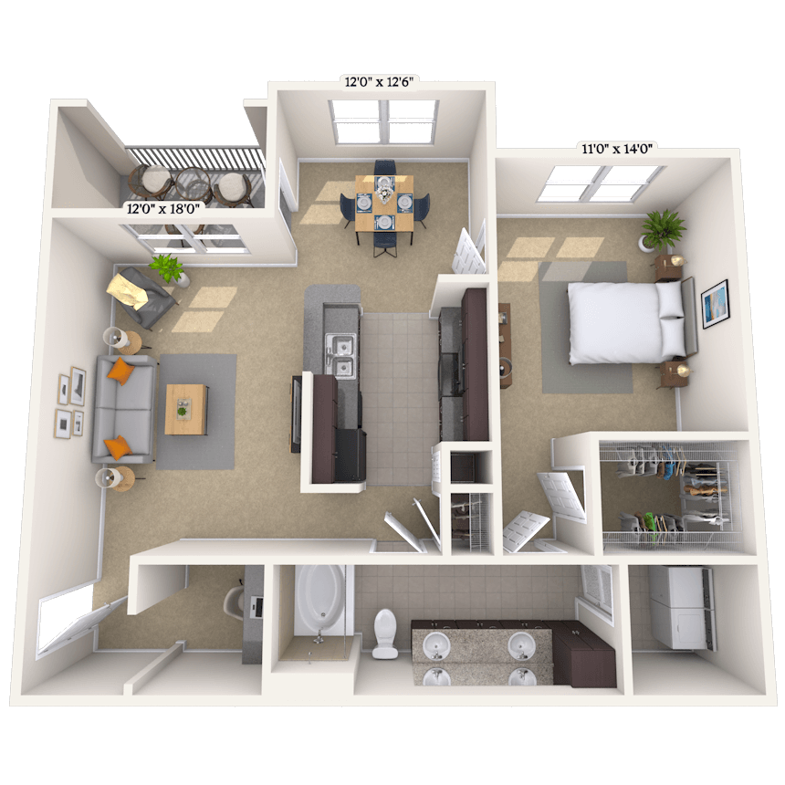 Floorplan image of unit 03332