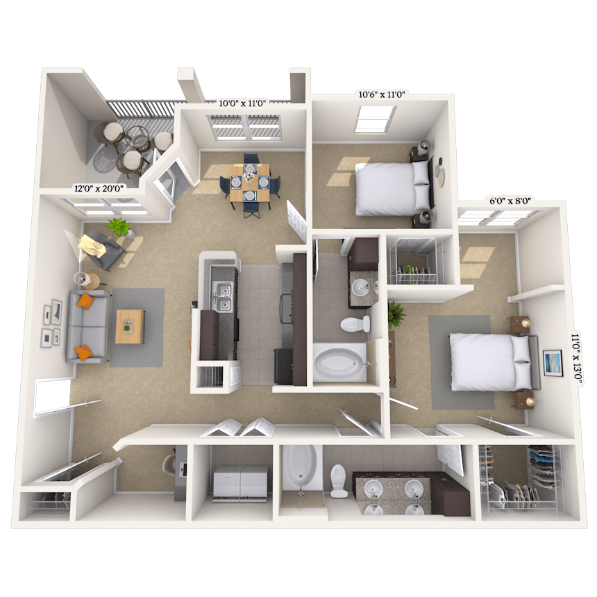Floorplan image of unit 111142
