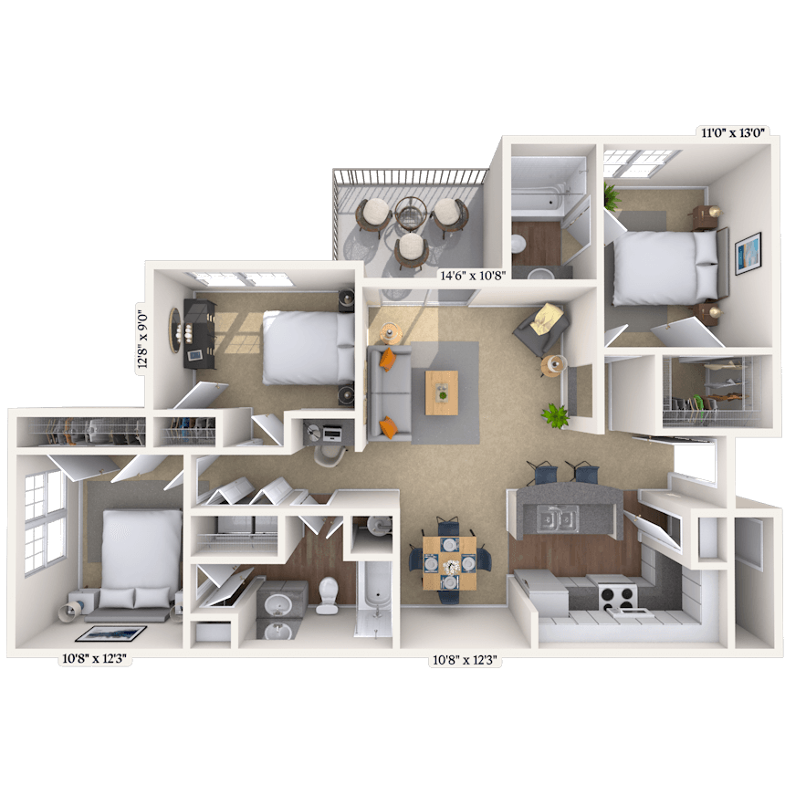Floorplan image of unit 0909-202