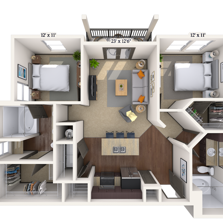 Floorplan image of unit 3125-325