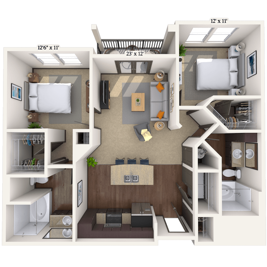 Floorplan image of unit 2145-313