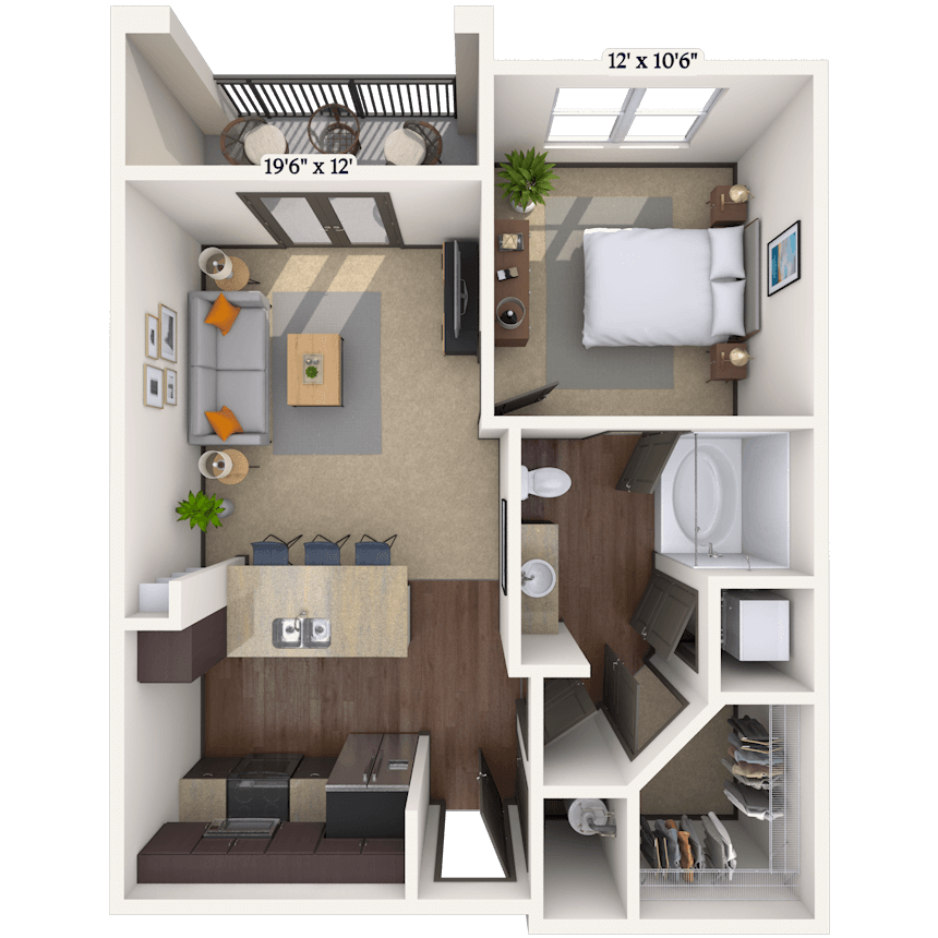 Floorplan image of unit 3125-108