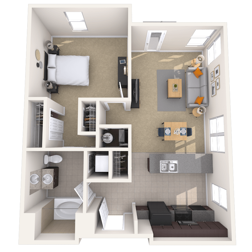 Floorplan image of unit 1207