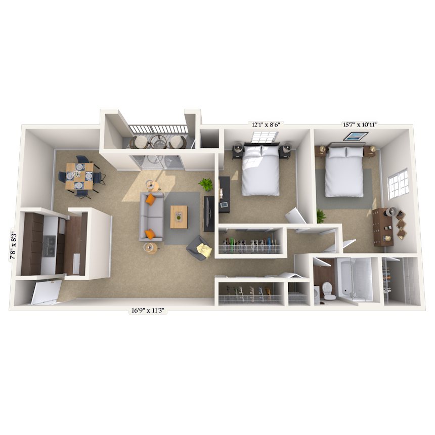 Floorplan image of unit 00003101