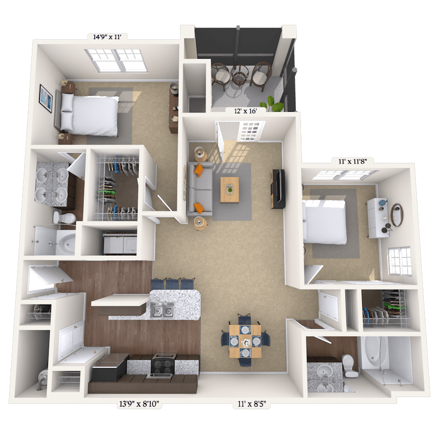 Floorplan image of unit DS170115