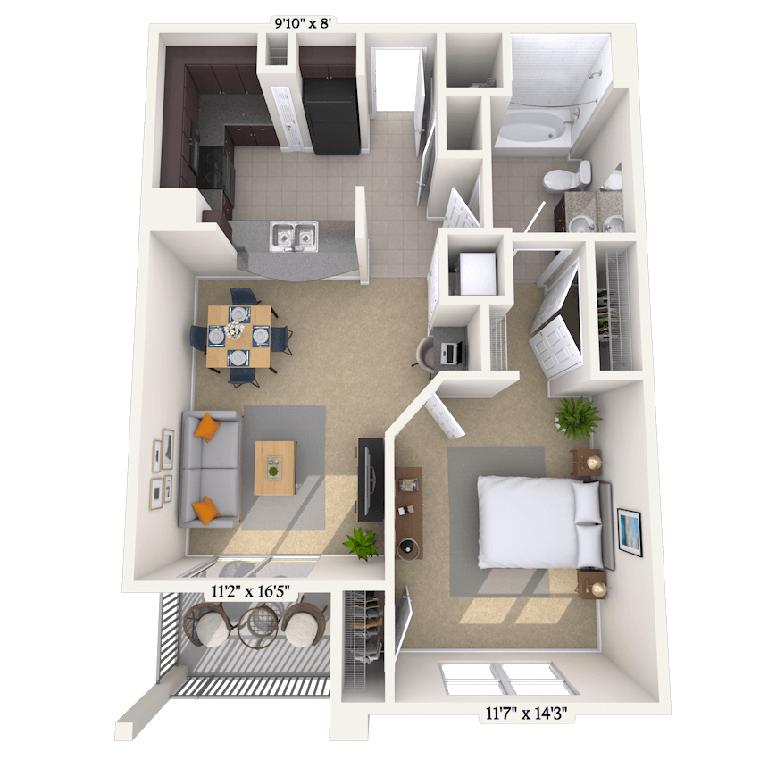 Floorplan image of unit 420-006