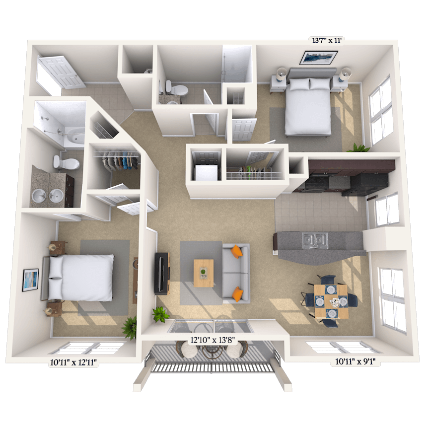 Floorplan image of unit 420-209