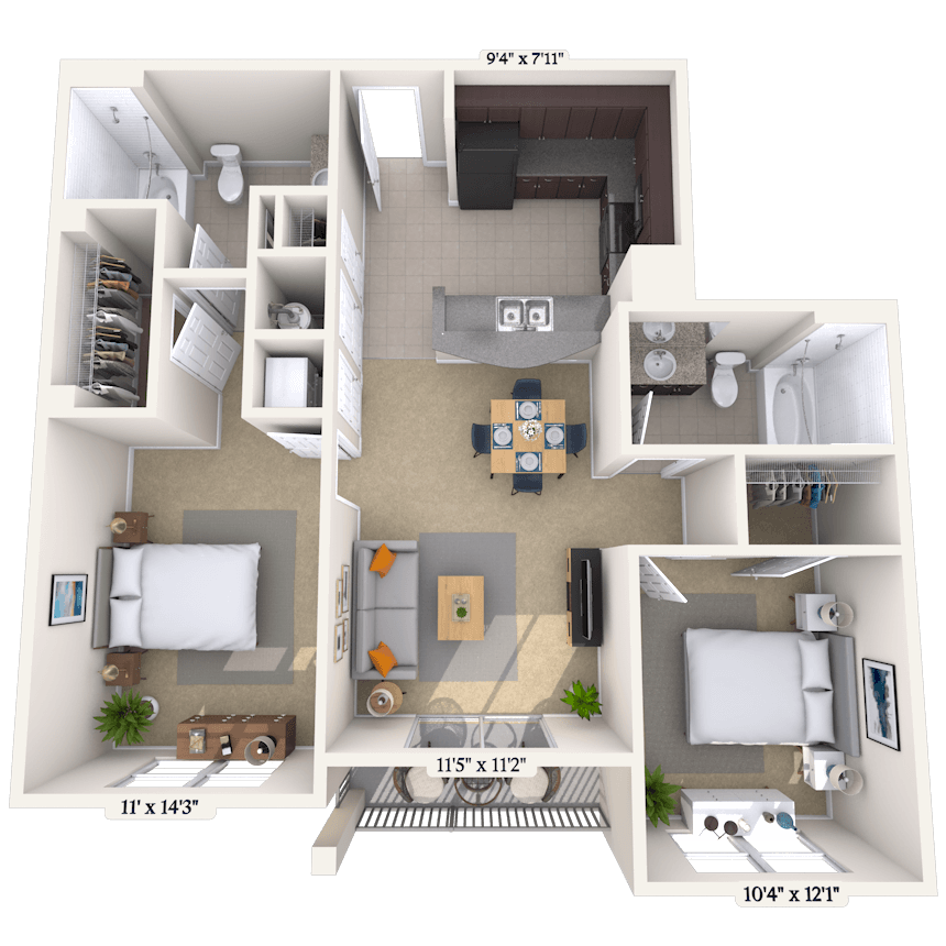 Floorplan image of unit 800-103