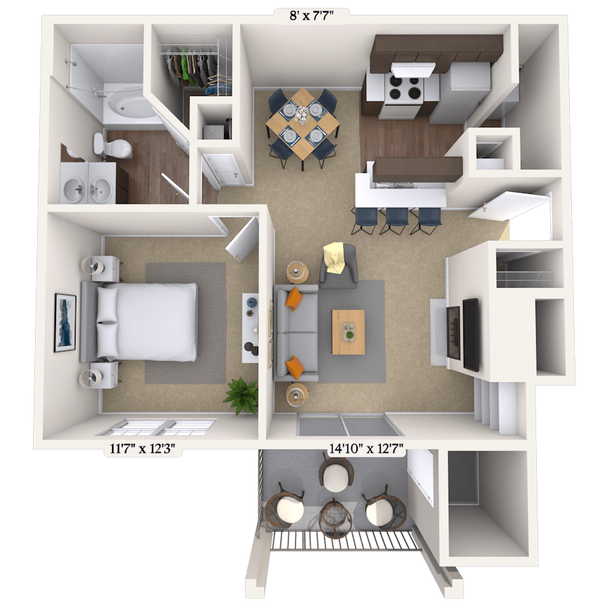 Floorplan image of unit 010436
