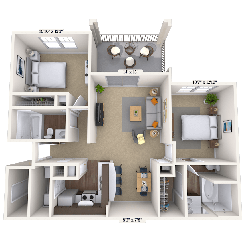 Floorplan image of unit 011617
