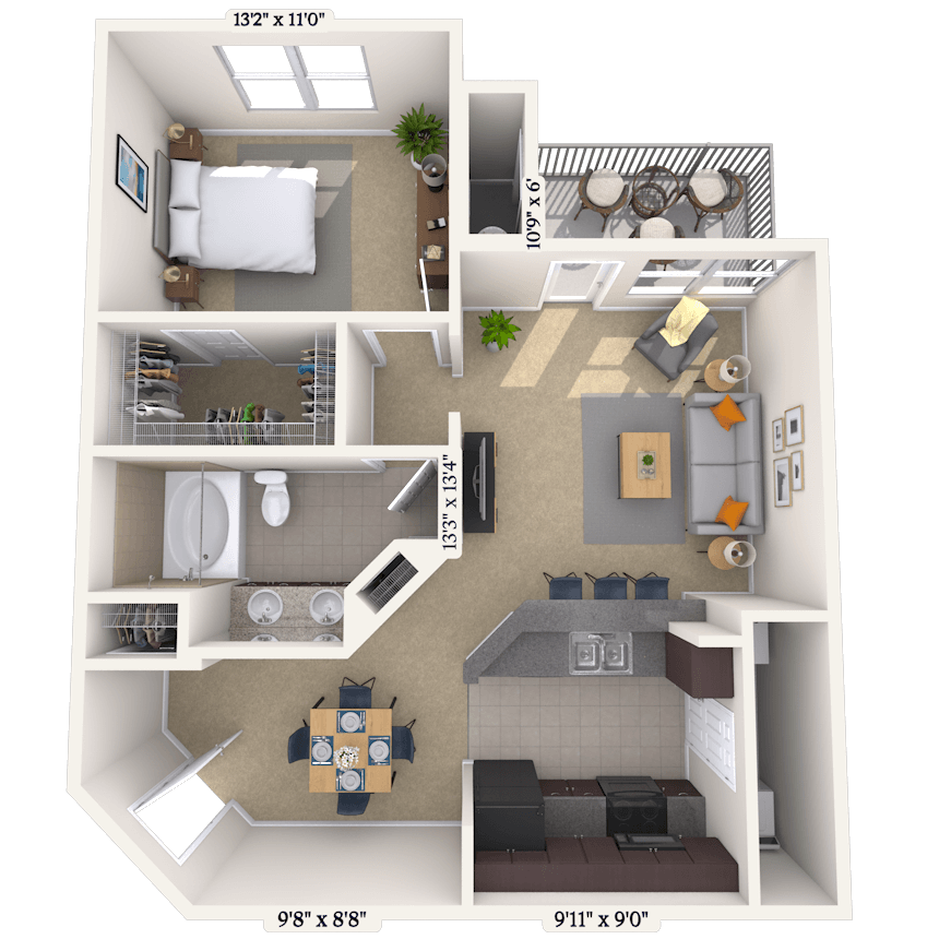 Floorplan image of unit 0116