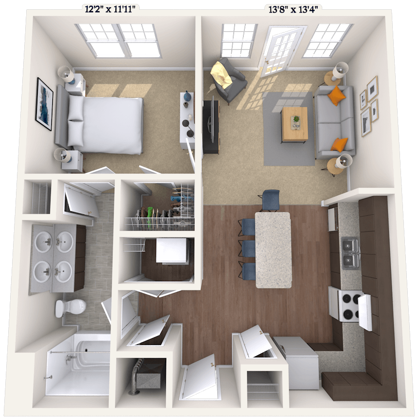 Floorplan image of unit 200C246