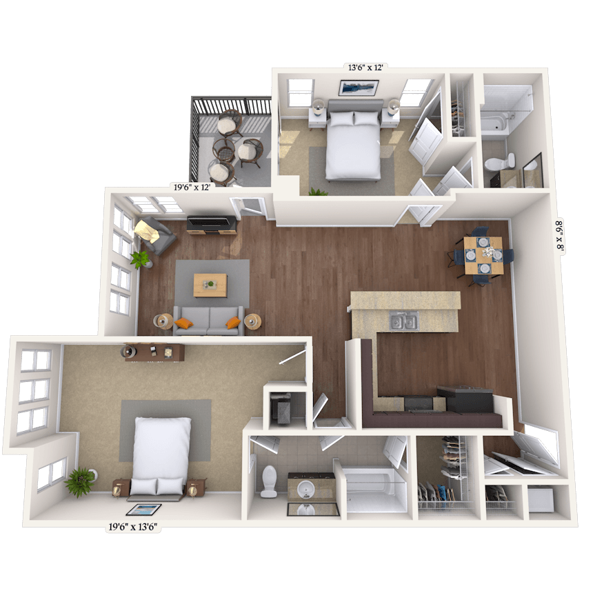 Floorplan image of unit 02662