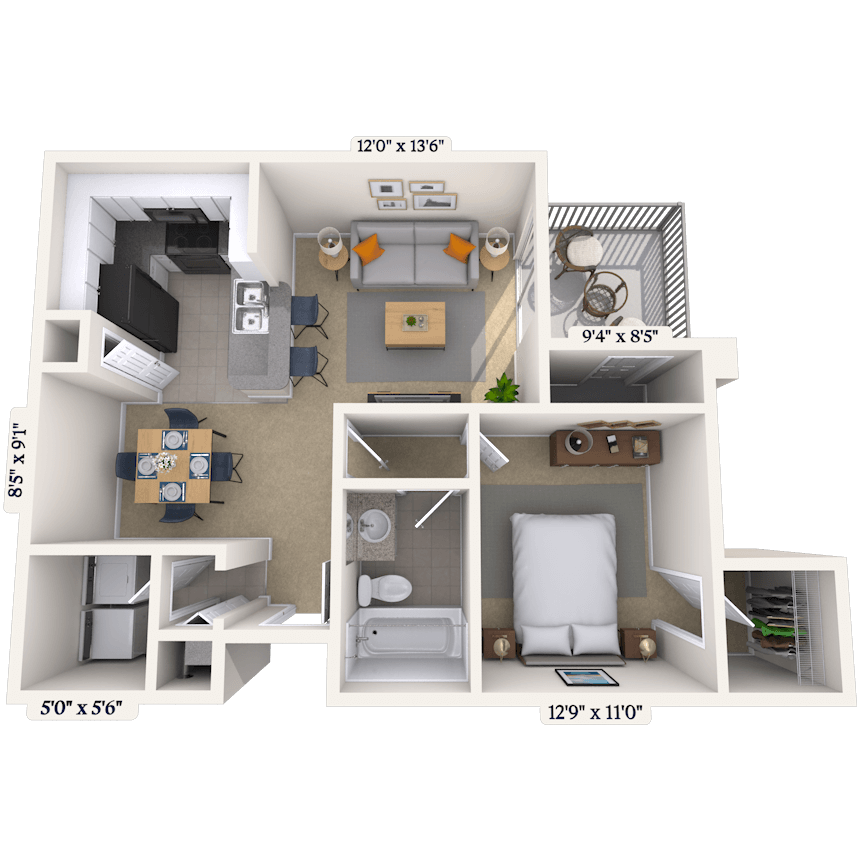 Floorplan image of unit 011103
